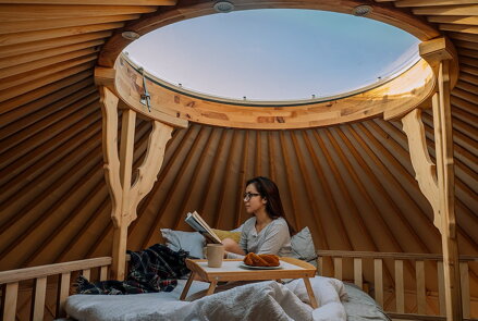 jurta na celoroční bydlení průměr 8m - 50m2
